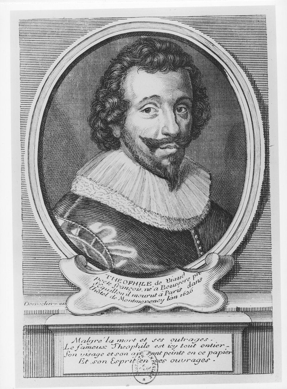 Portret van Theophile de Viau (1590-1626) door Etienne Jehandier Desrochers