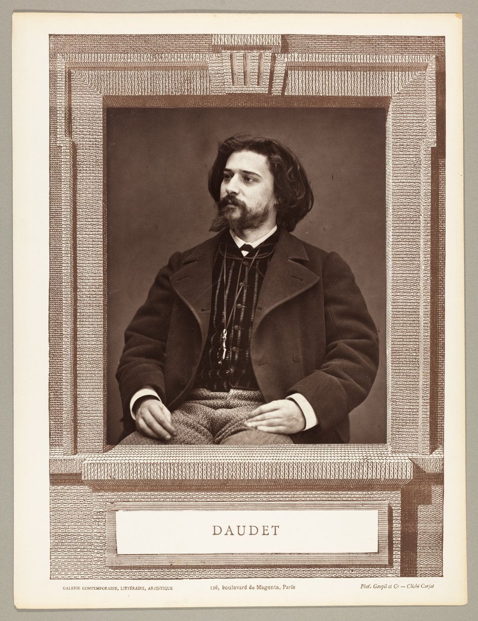 Alphonse Daudet (Franse romanschrijver, 1849-1897) door Etienne Carjat