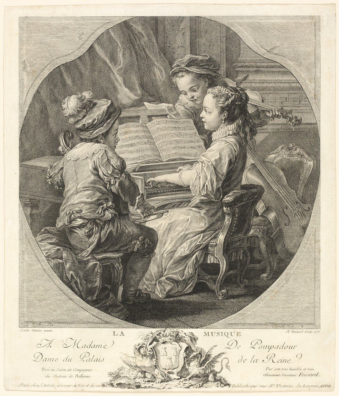 Allegorie van Muziek door Etienne Fessard