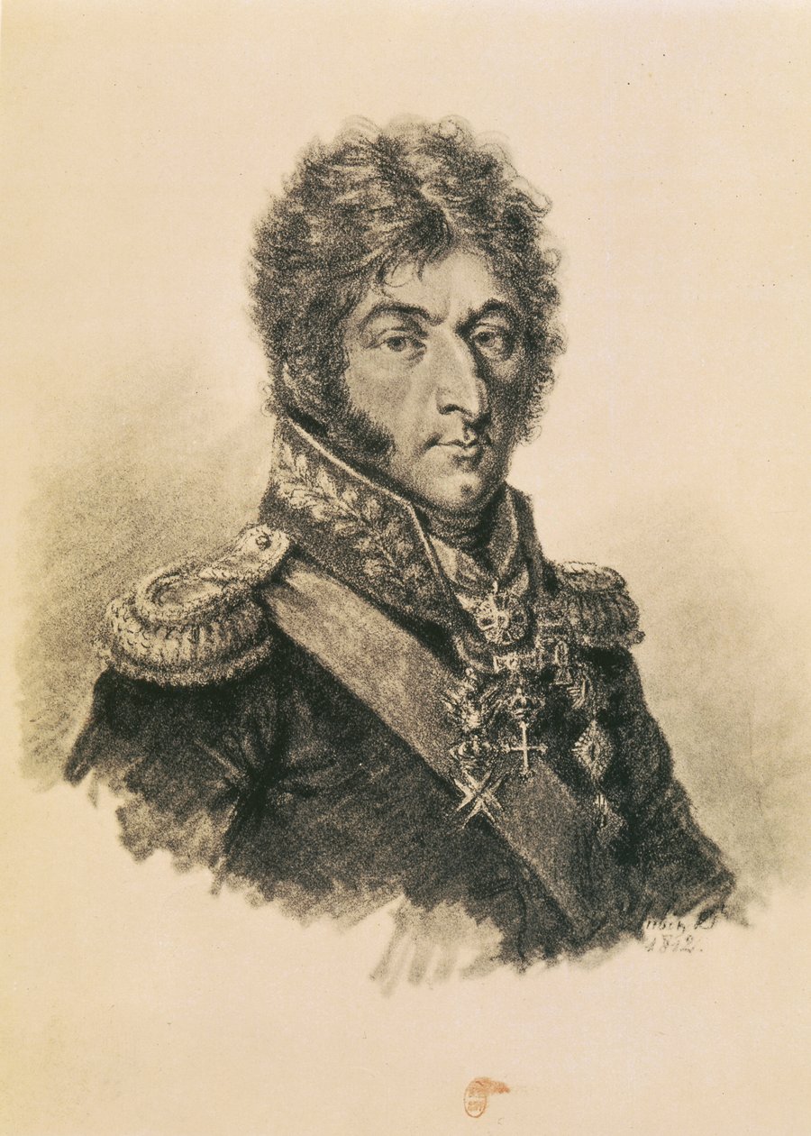 Prins Petr Ivanovich Bagration (1765-1812) door Etienne Gustave Aubin