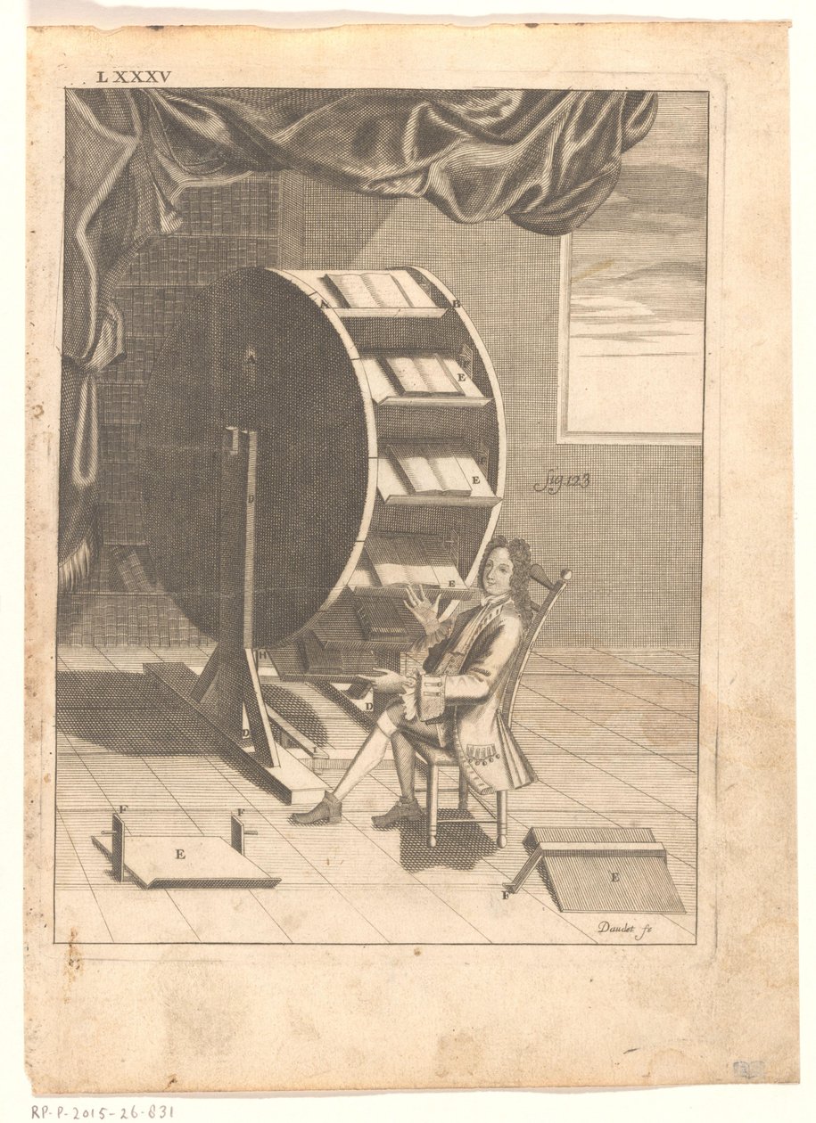 Boekenrad van Nicolas Grollier de Servière door Étienne Joseph Daudet