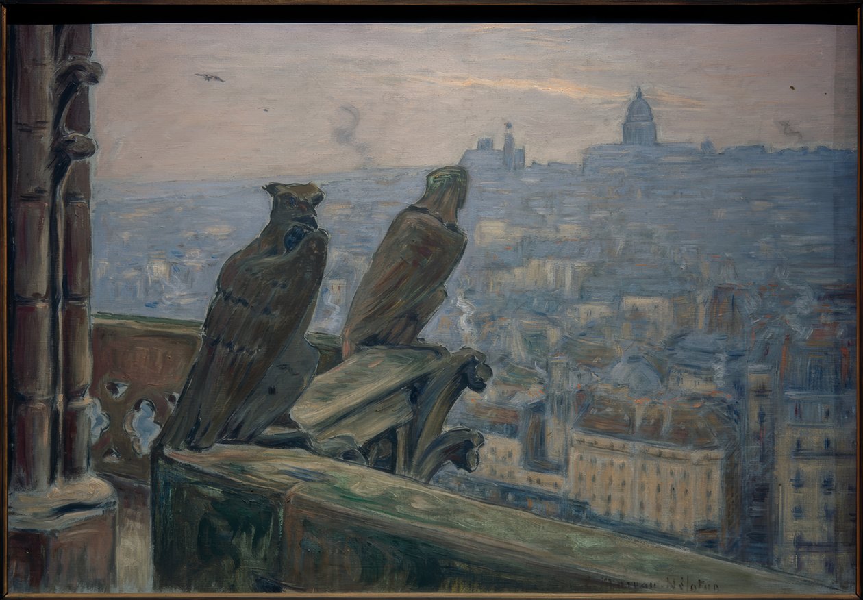 Parijs gezien vanaf de Notre-Dame door Etienne Moreau Nelaton