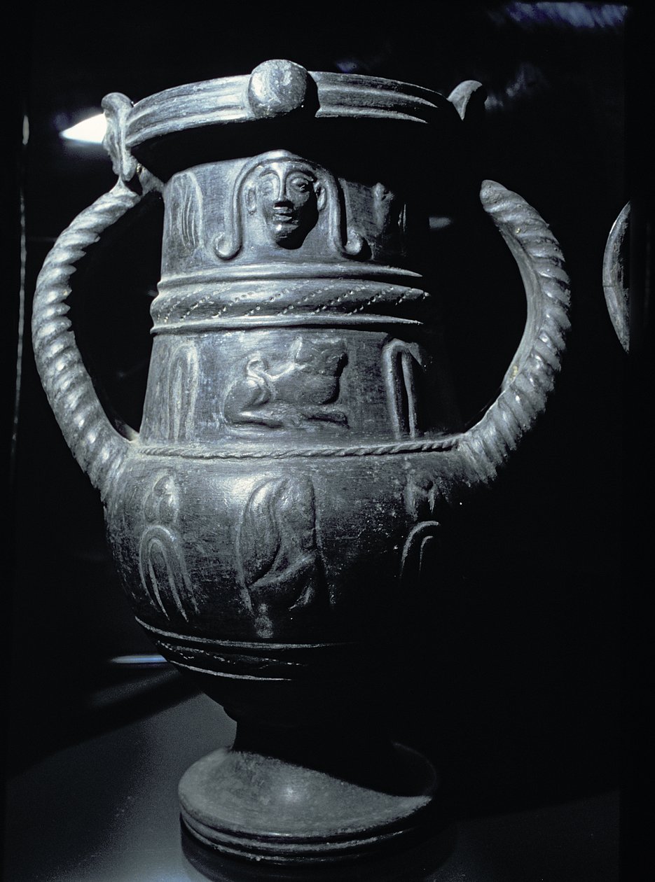Zwartfigurenvaas, Etruskisch, 6e eeuw v.Chr. door Etruscan
