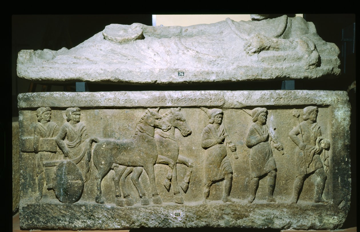 Sarcophagus uit de Banditaccia Necropolis, Cerveteri, Italië door Etruscan
