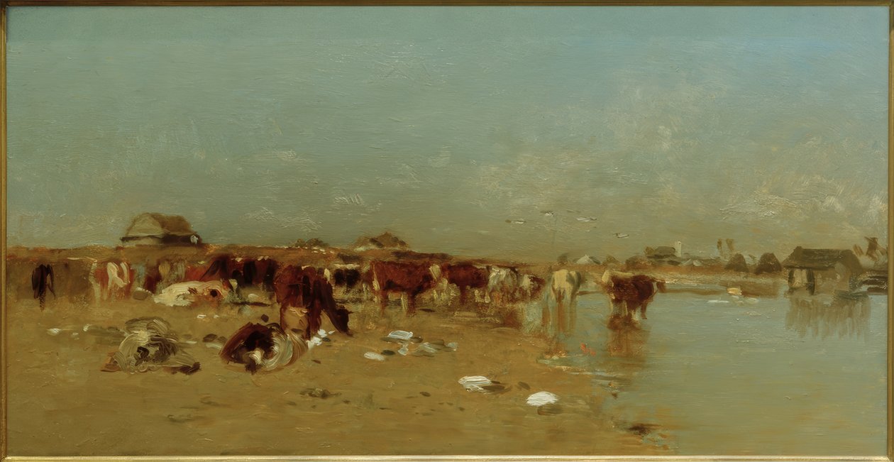 Veewaterplaats aan de March door Eugen Jettel