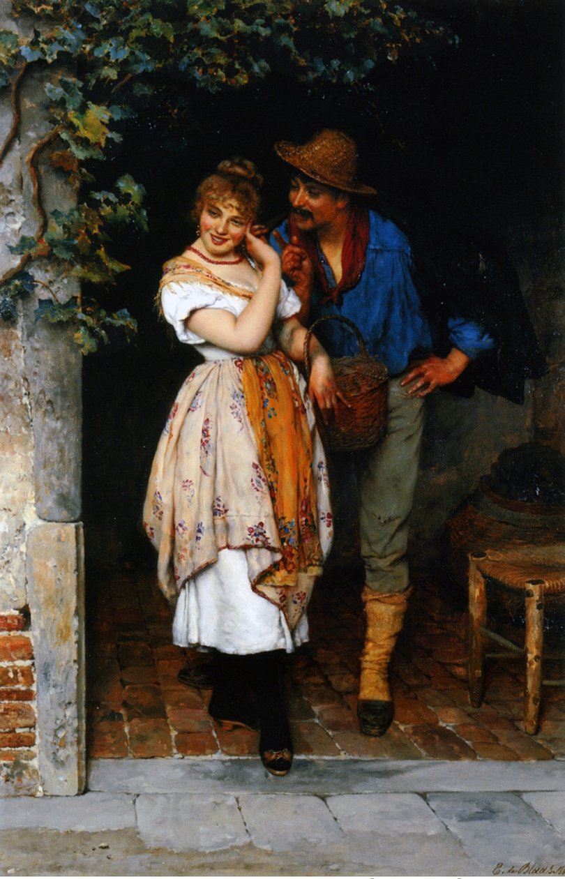 Verliefd stel, 1887 door Eugen von Blaas
