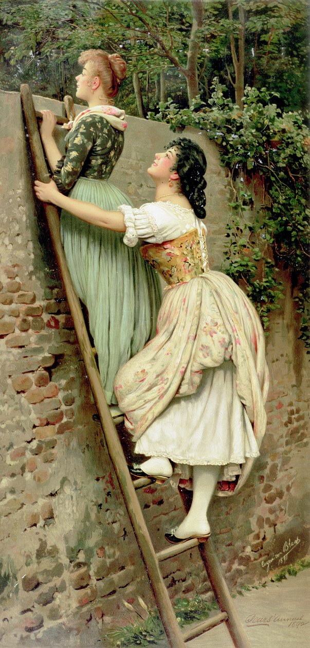 Nieuwsgierigheid, uit de Pears Annual, Kerstmis, 1892 door Eugen von Blaas