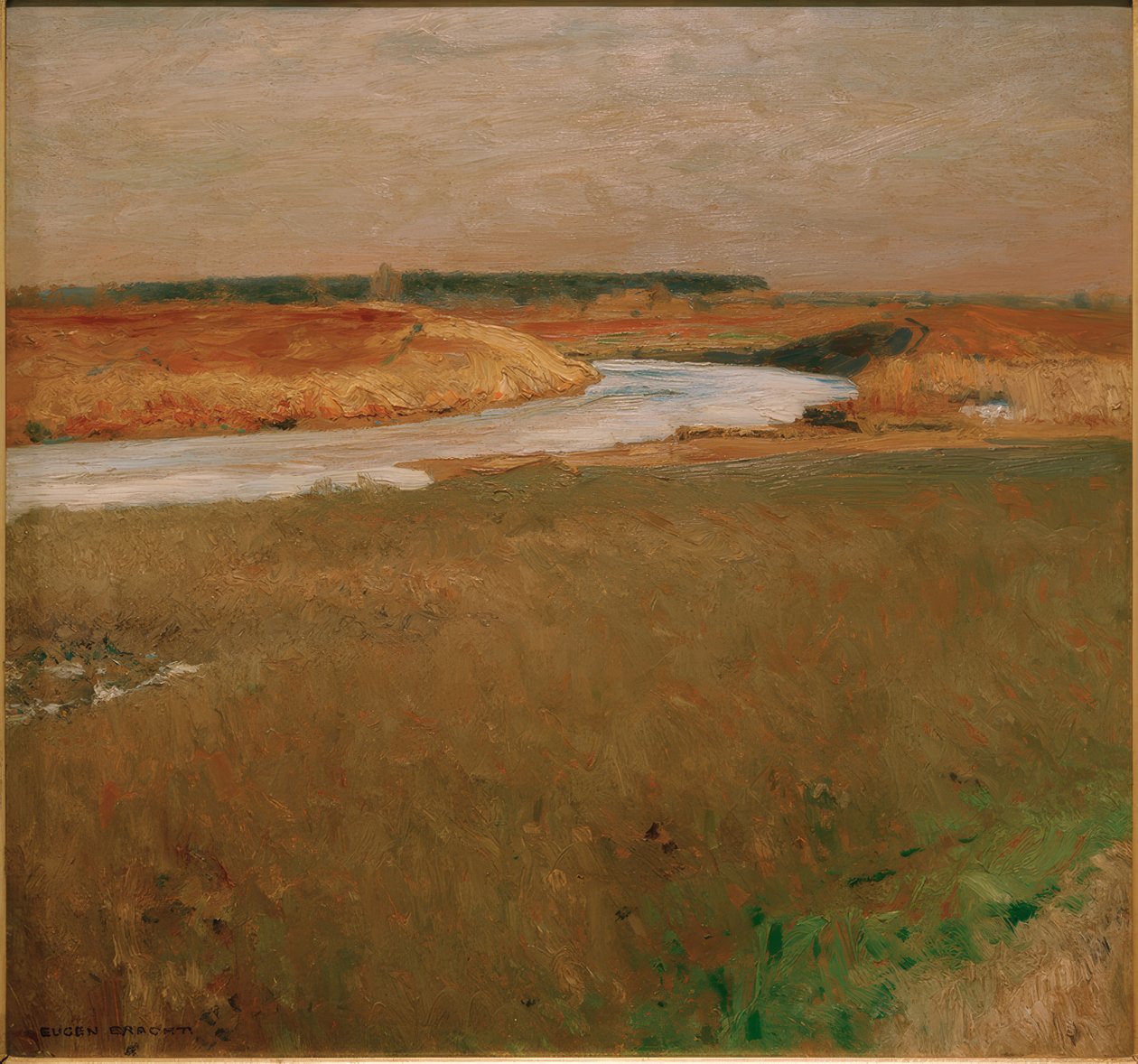 Avond aan de Oberspree door Eugen Felix Prosper Bracht