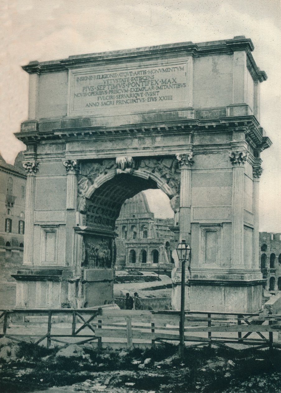 Boog van Titus, Rome, Italië, 1927 door Eugen Poppel