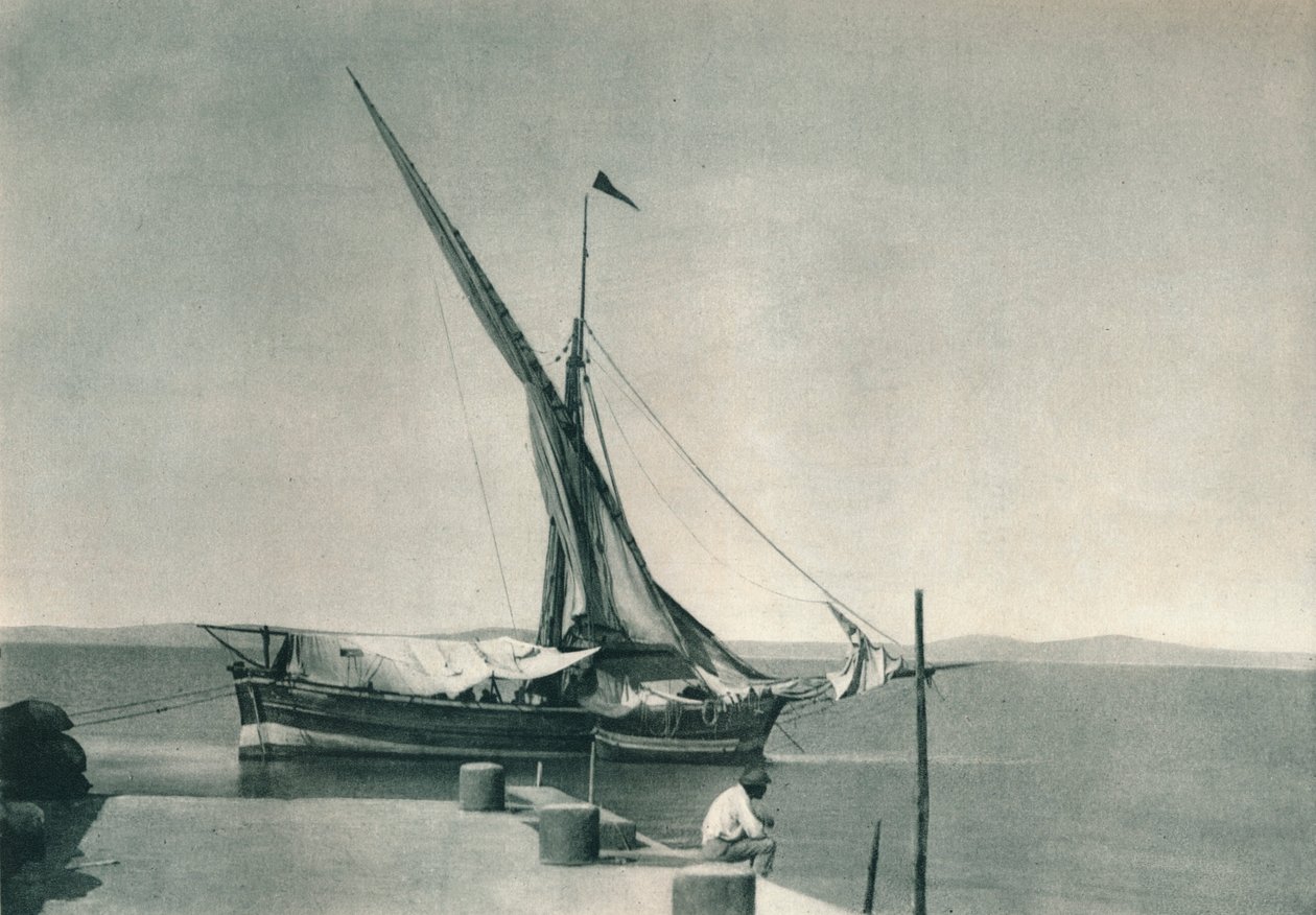 Haven, Ischia, Italië, 1927 door Eugen Poppel