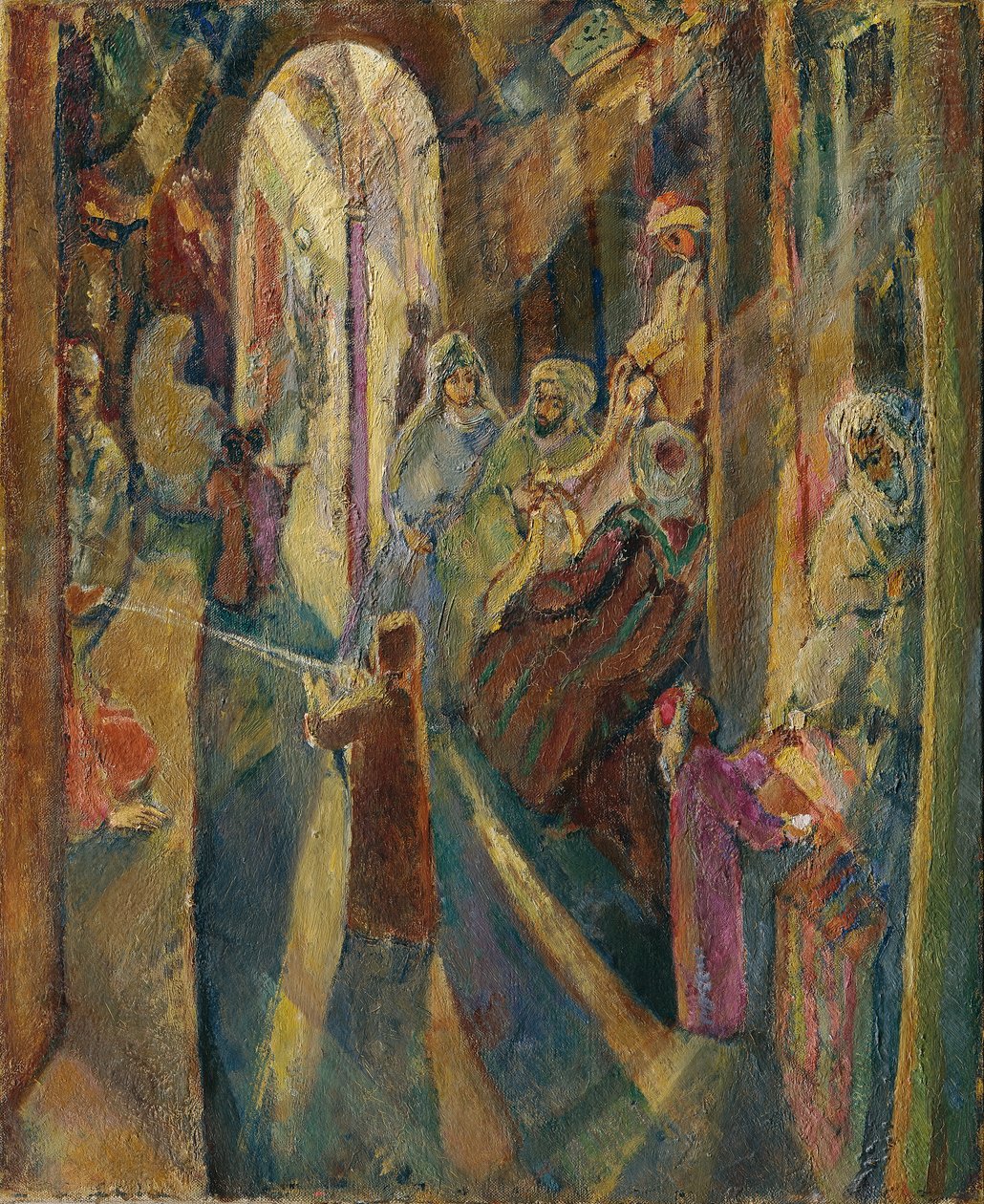 Bazaar in het Oosten door Eugen von Kahler