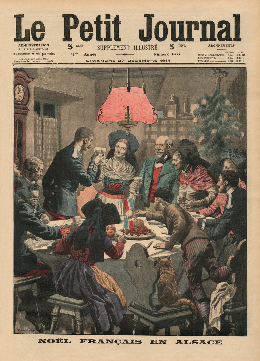 Franse Kerstmis in de Elzas, voorpagina illustratie uit 