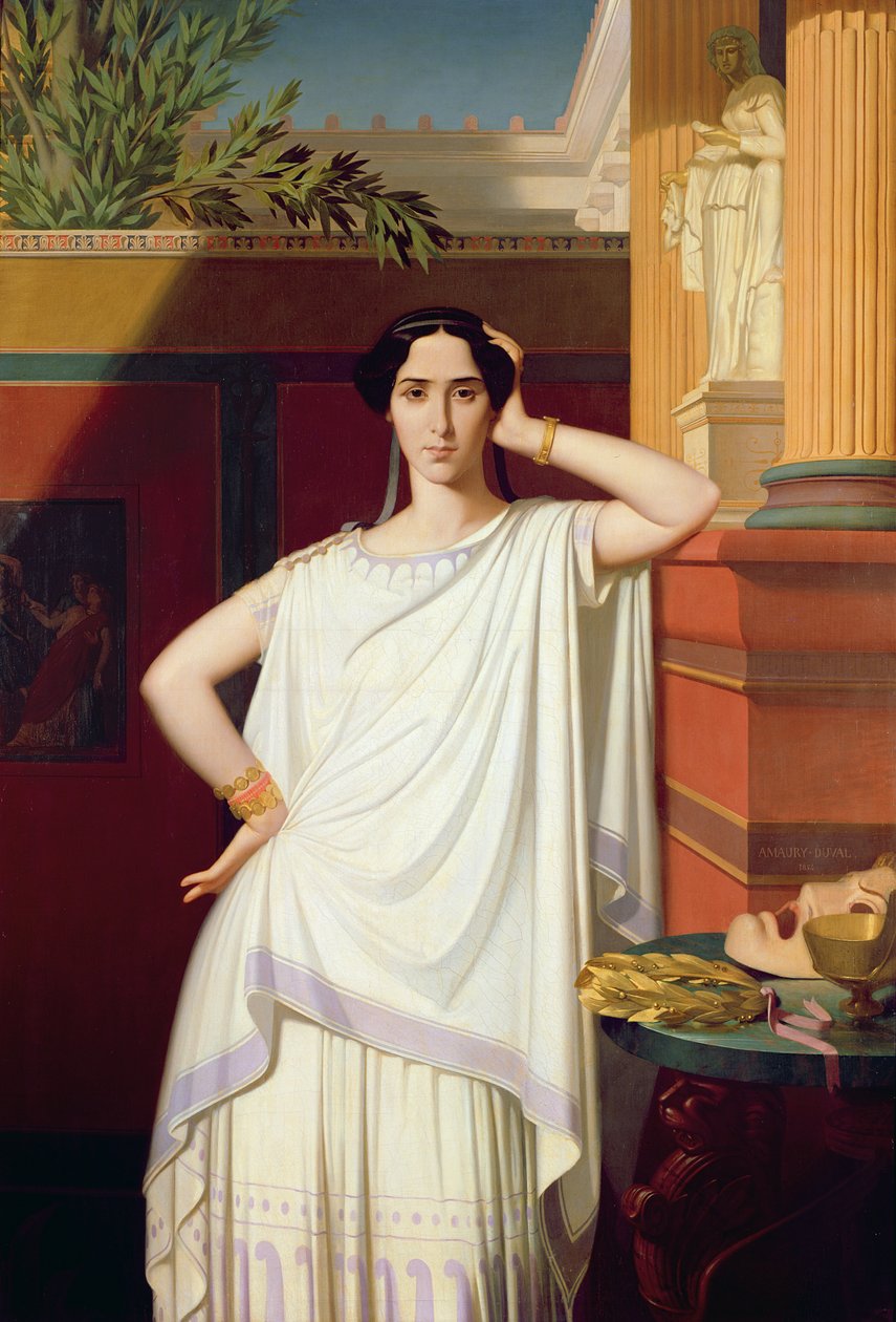 Tragedie of, Portret van Rachel, 1854 door Eugene Emmanuel Amaury Duval