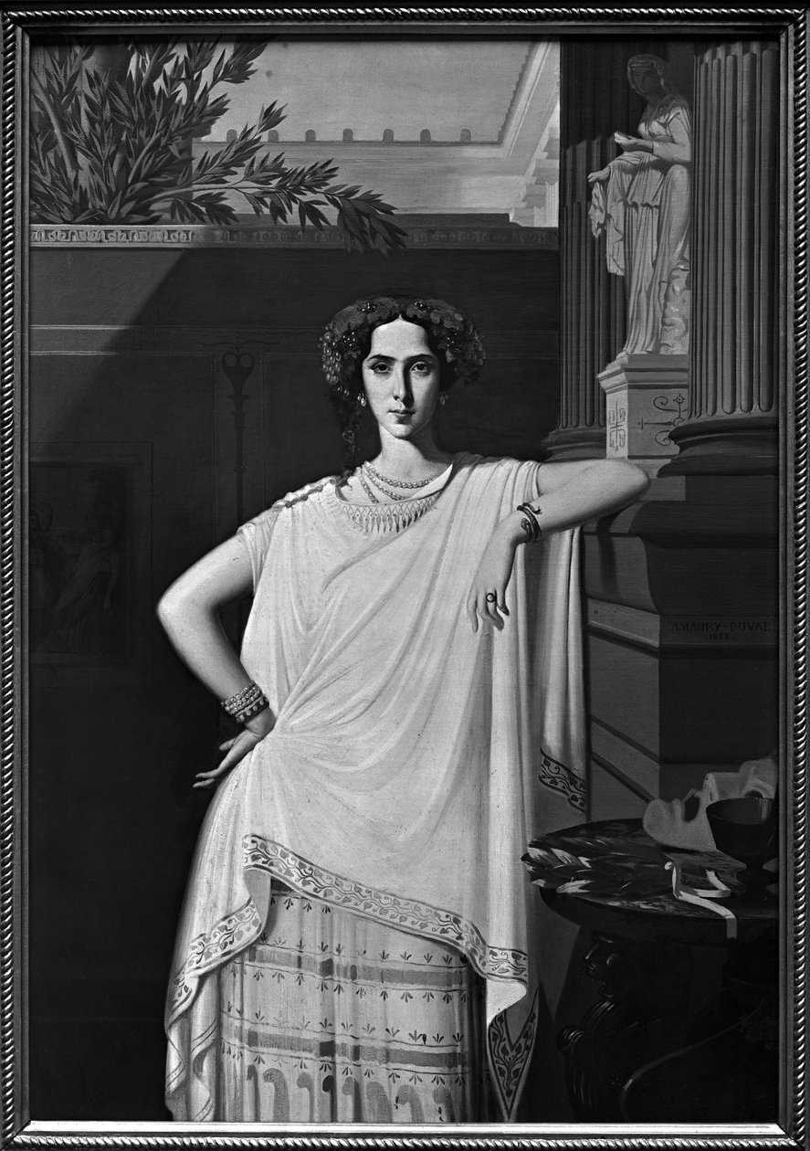 Tragedie of, Portret van Rachel, ca. 1854 door Eugene Emmanuel Amaury Duval