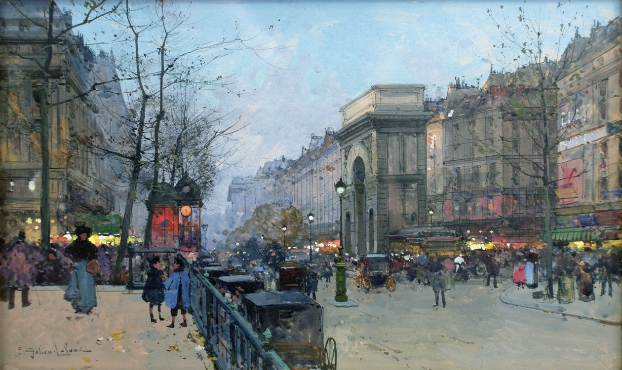Porte Saint-Martin door Eugene Galien Laloue