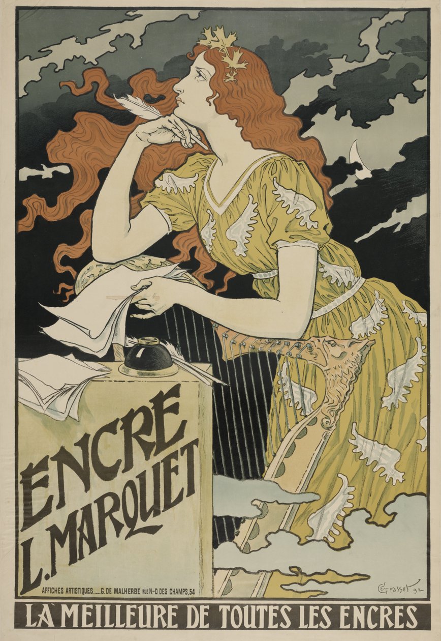Encre L. Marquet, 1892 door Eugene Grasset
