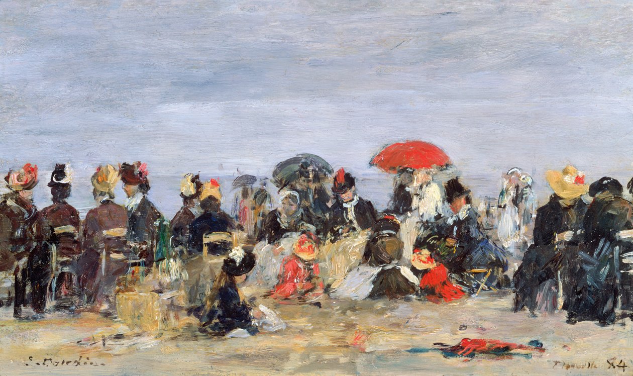 Figuren op een Strand, 1884 door Eugene Louis Boudin