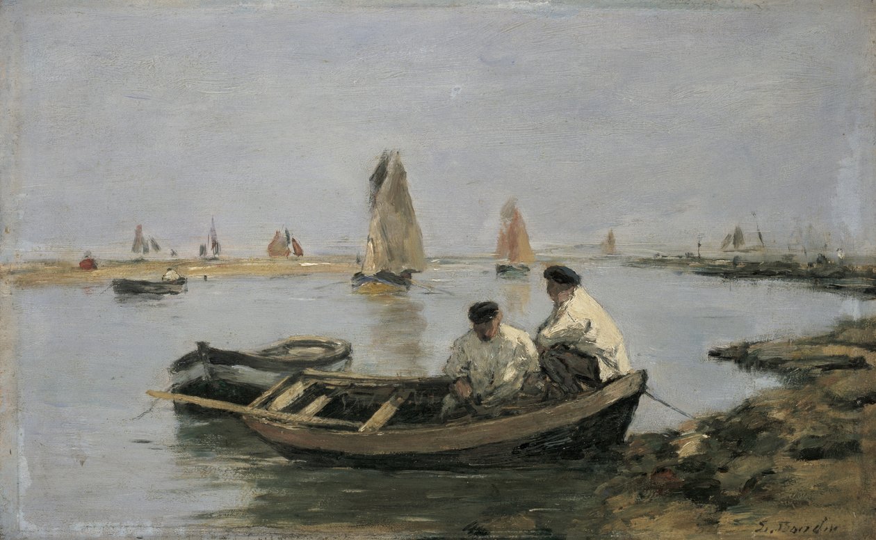 De Riviermonding door Eugene Louis Boudin