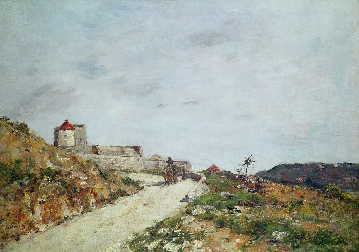 De Weg naar de Citadel in Villefranche, 1892 door Eugene Louis Boudin