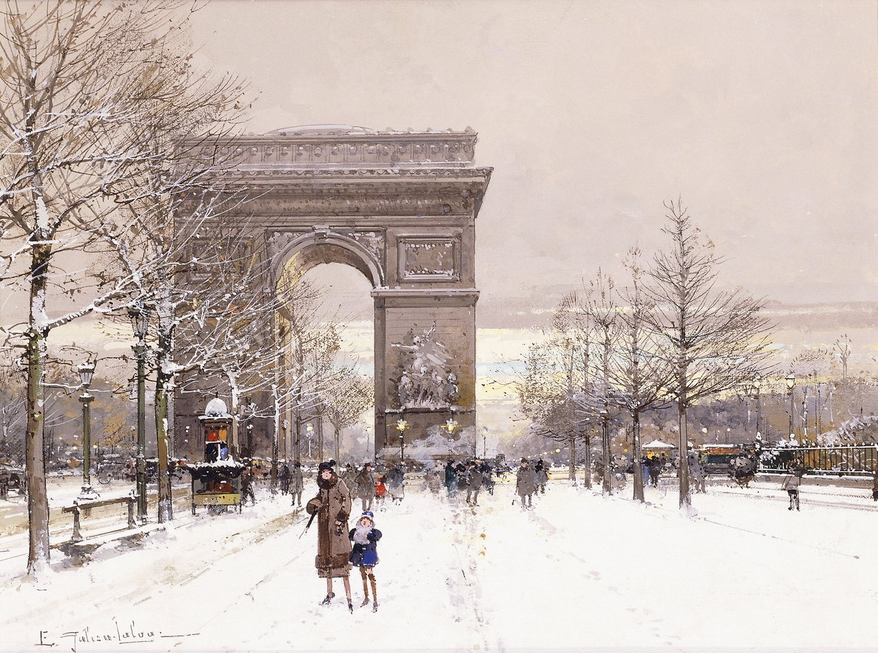 De Arc de Triomphe door Eugene Galien Laloue