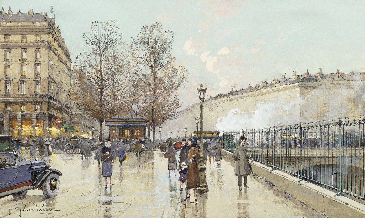Le Boulevard Pereire, Parijs door Eugene Galien Laloue