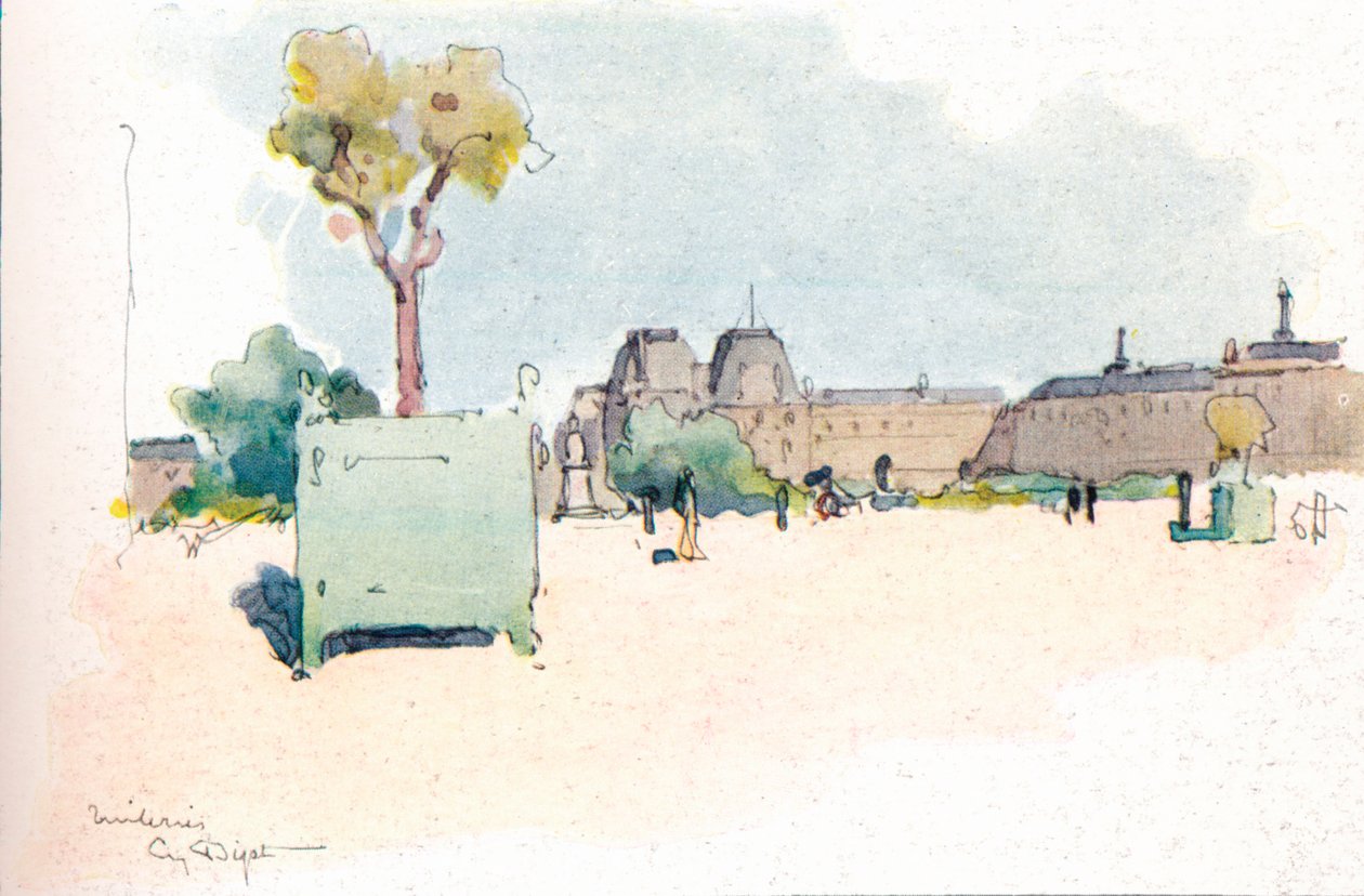 Les Tuileries door Eugene Bejot