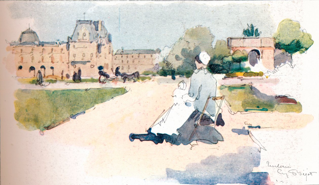 Les Tuileries, 1915 door Eugene Bejot