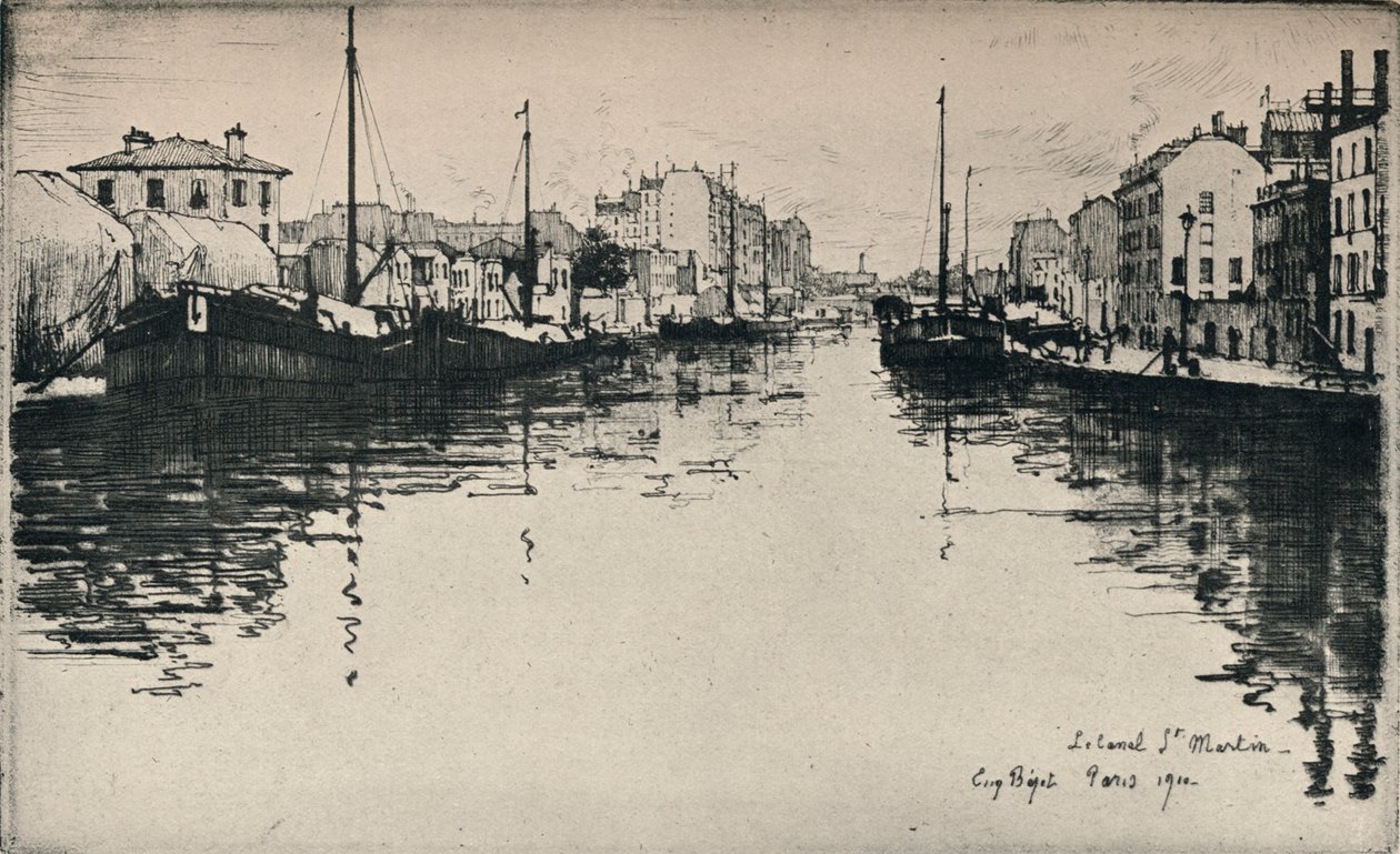 Het Kanaal St Martin, 1915 door Eugene Bejot