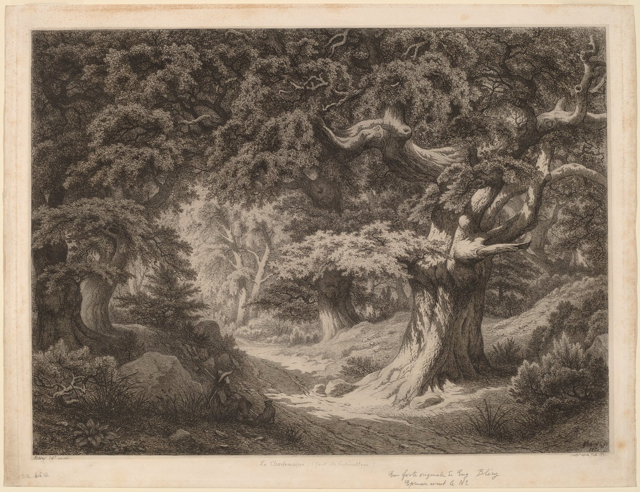 Le Charlemagne, bos van Fontainebleau door Eugene Bléry