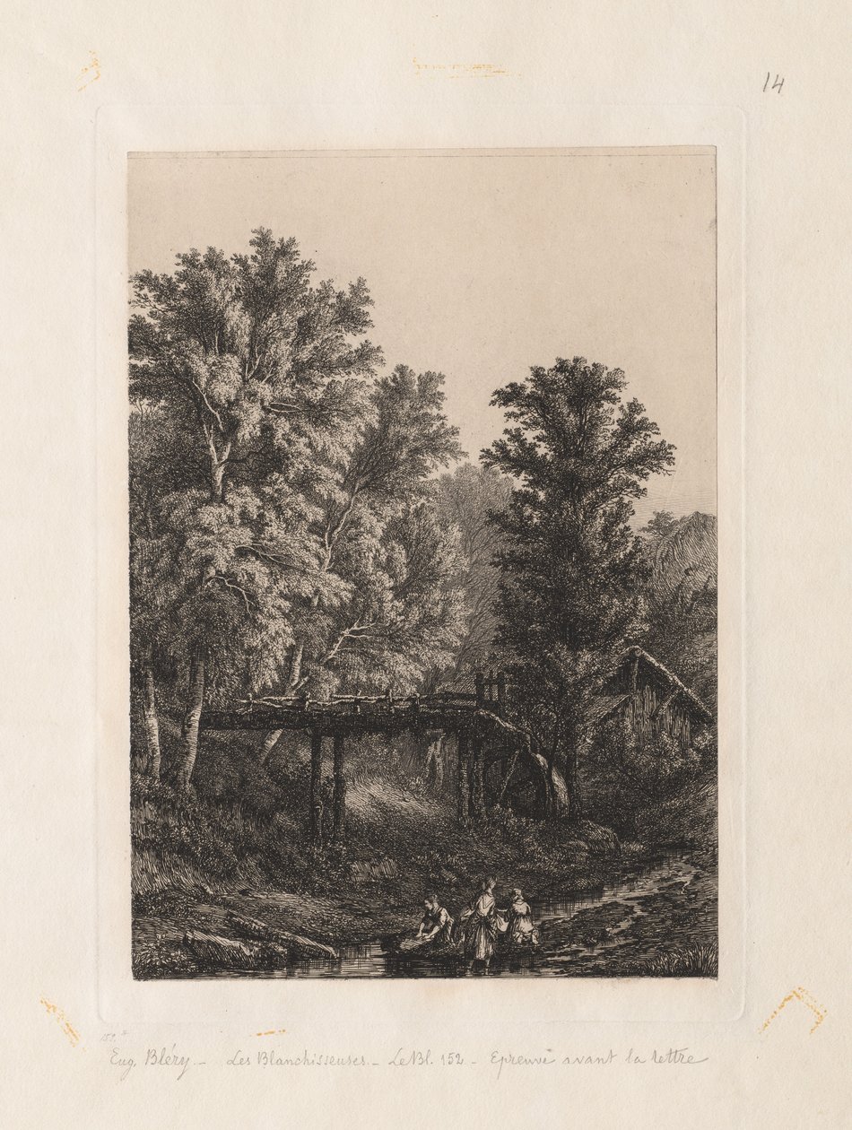 De Wasvrouwen, 1838 door Eugene Bléry
