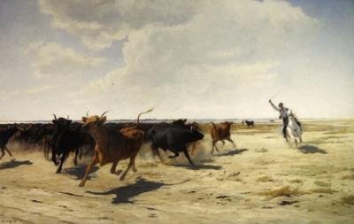 De roundup door Eugene Burnand