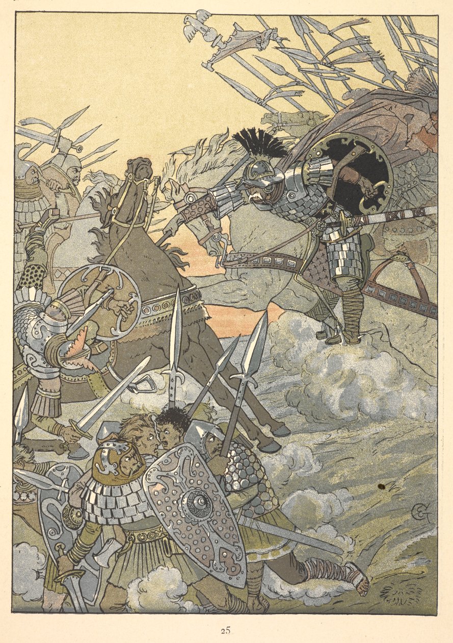 Een veldslag. door Eugene Grasset