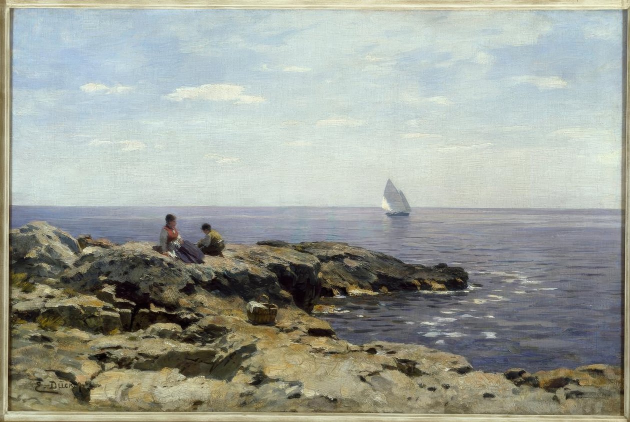 Aan de kust door Eugene Gustav Dücker