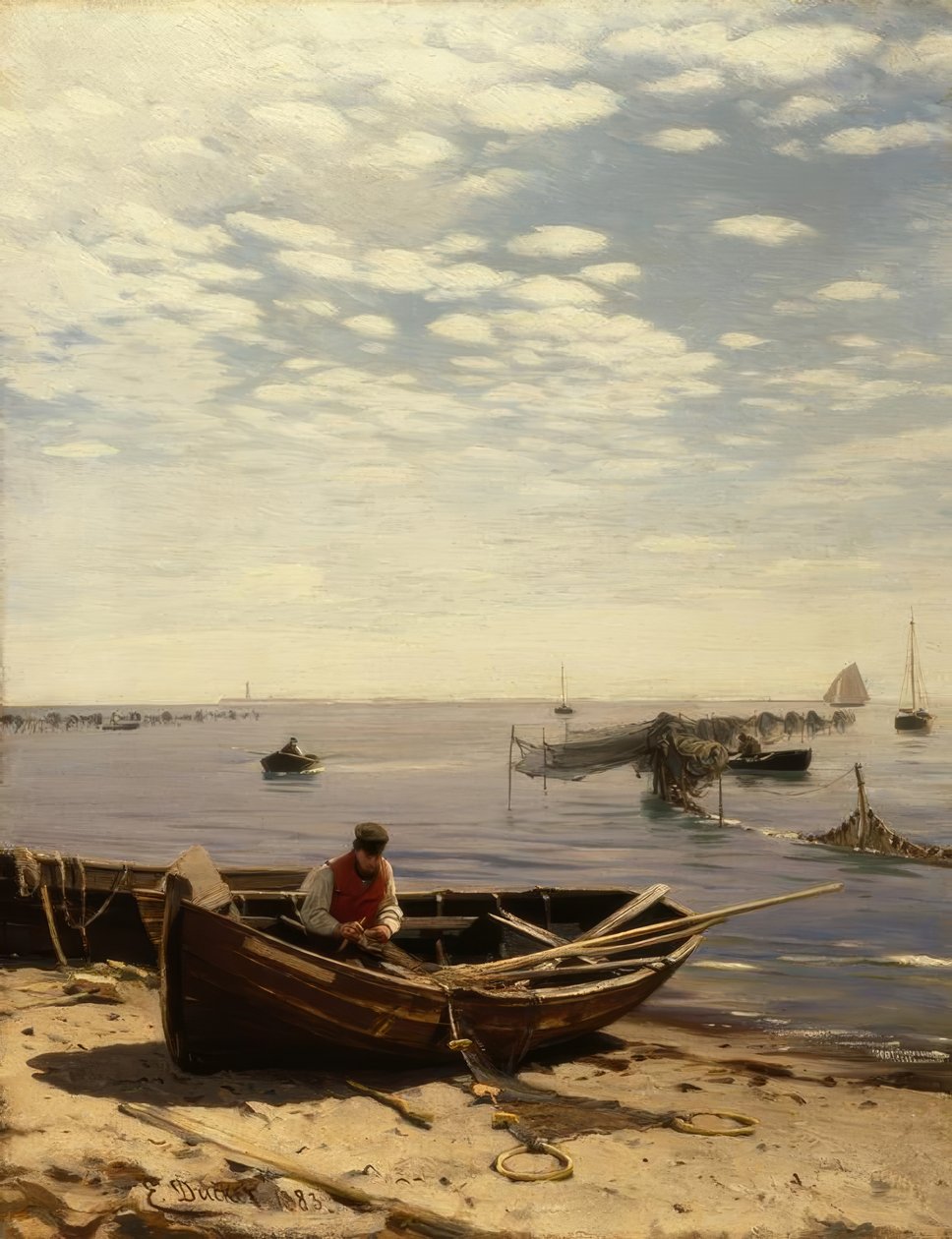 E. Dücker, Oostzeestrand door Eugene Gustav Dücker