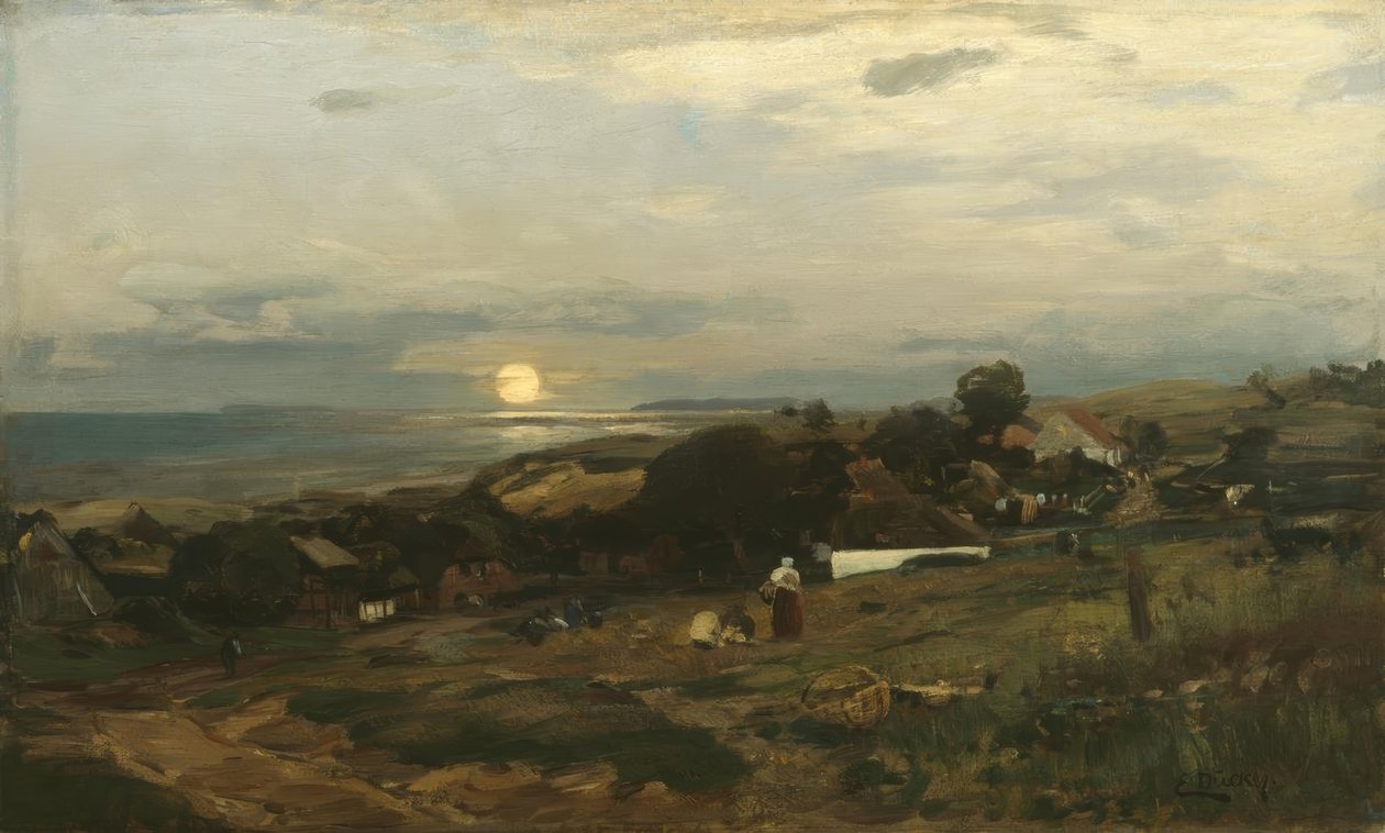 Zonsondergang door Eugene Gustav Dücker