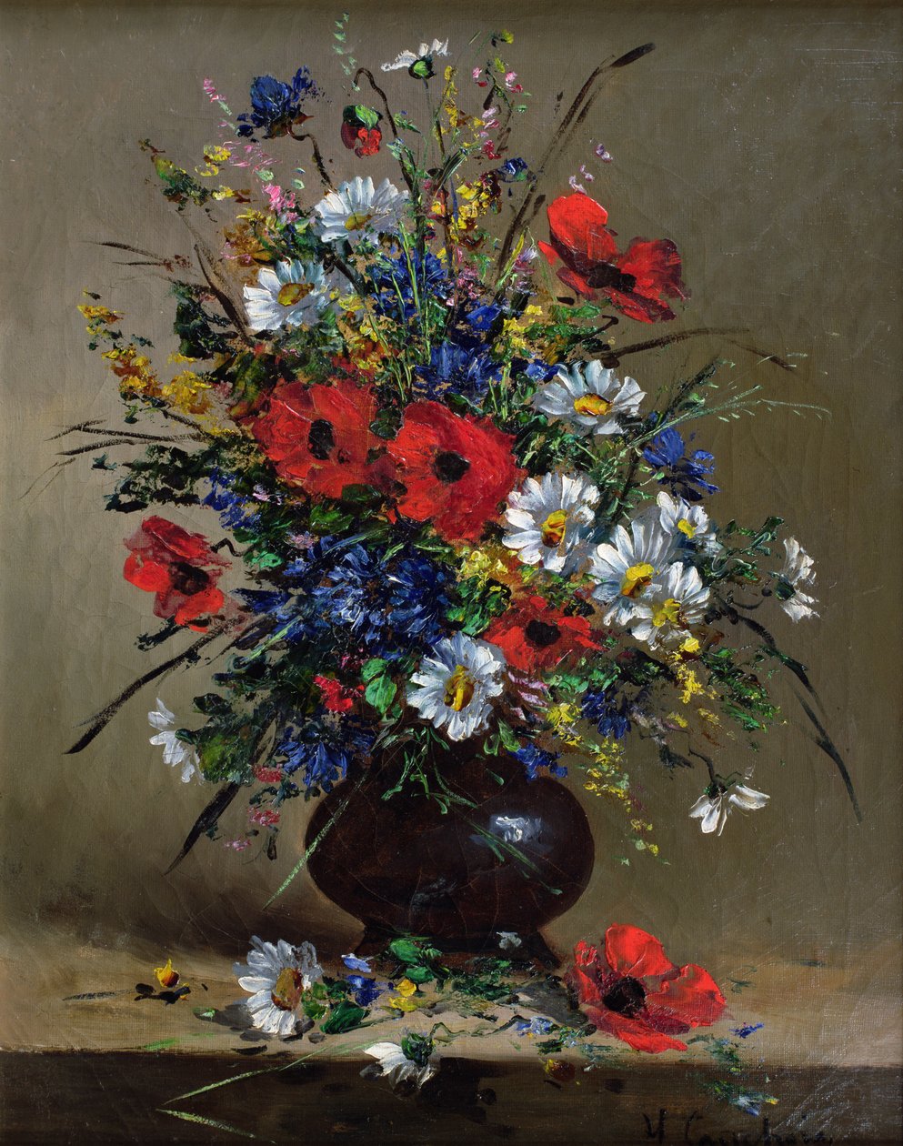 Klaprozen en Madeliefjes door Eugene Henri Cauchois