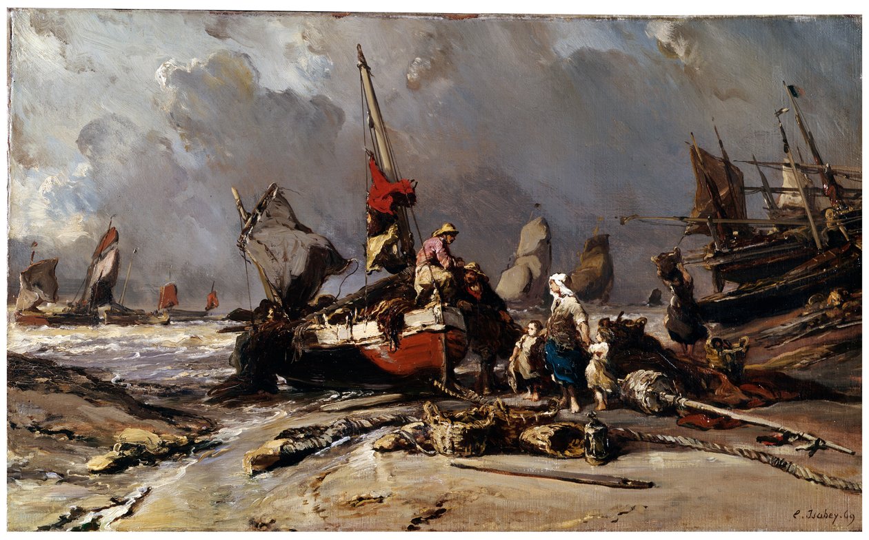 Na de storm, 1869 door Eugene Isabey