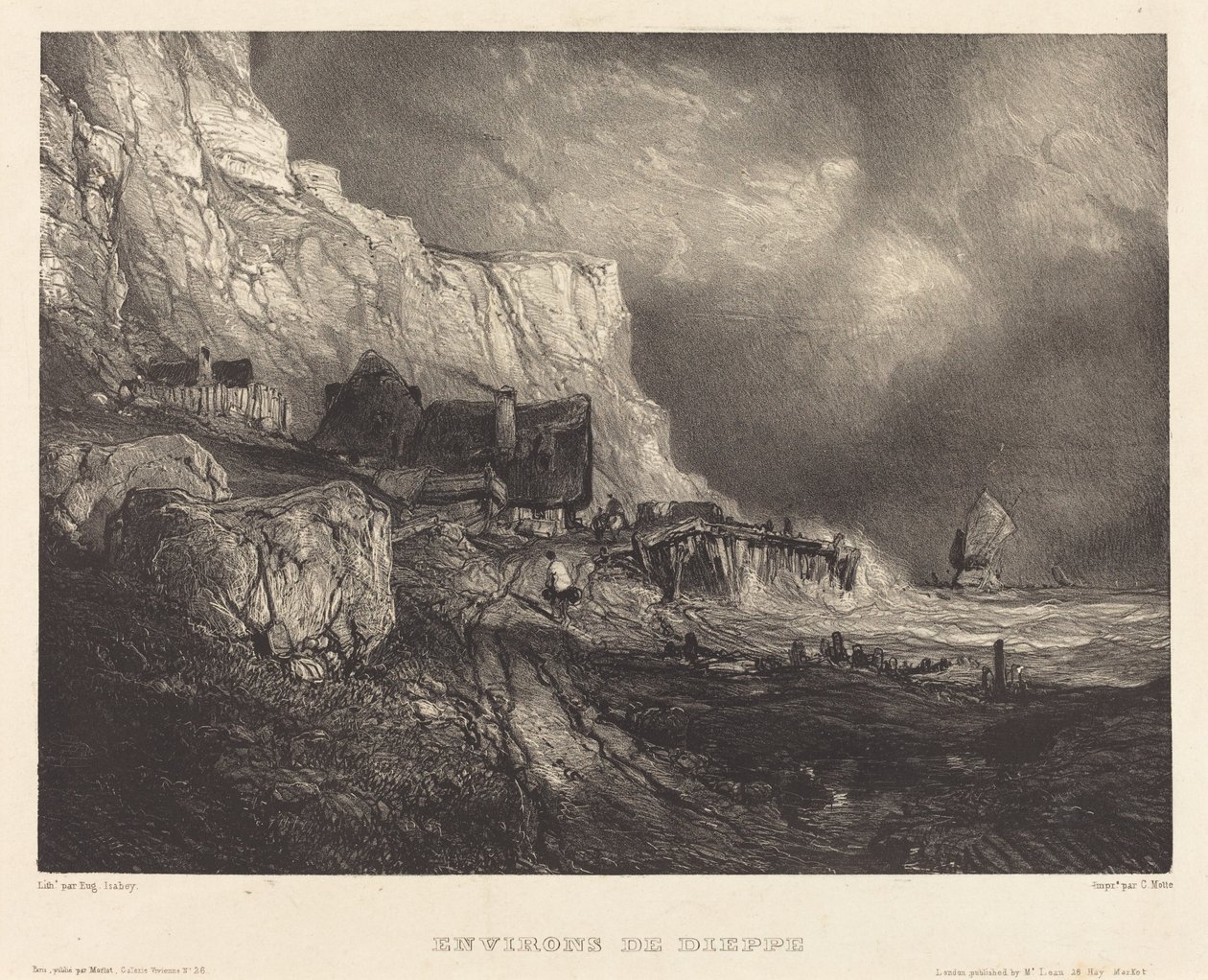Omgeving van Dieppe door Eugene Isabey