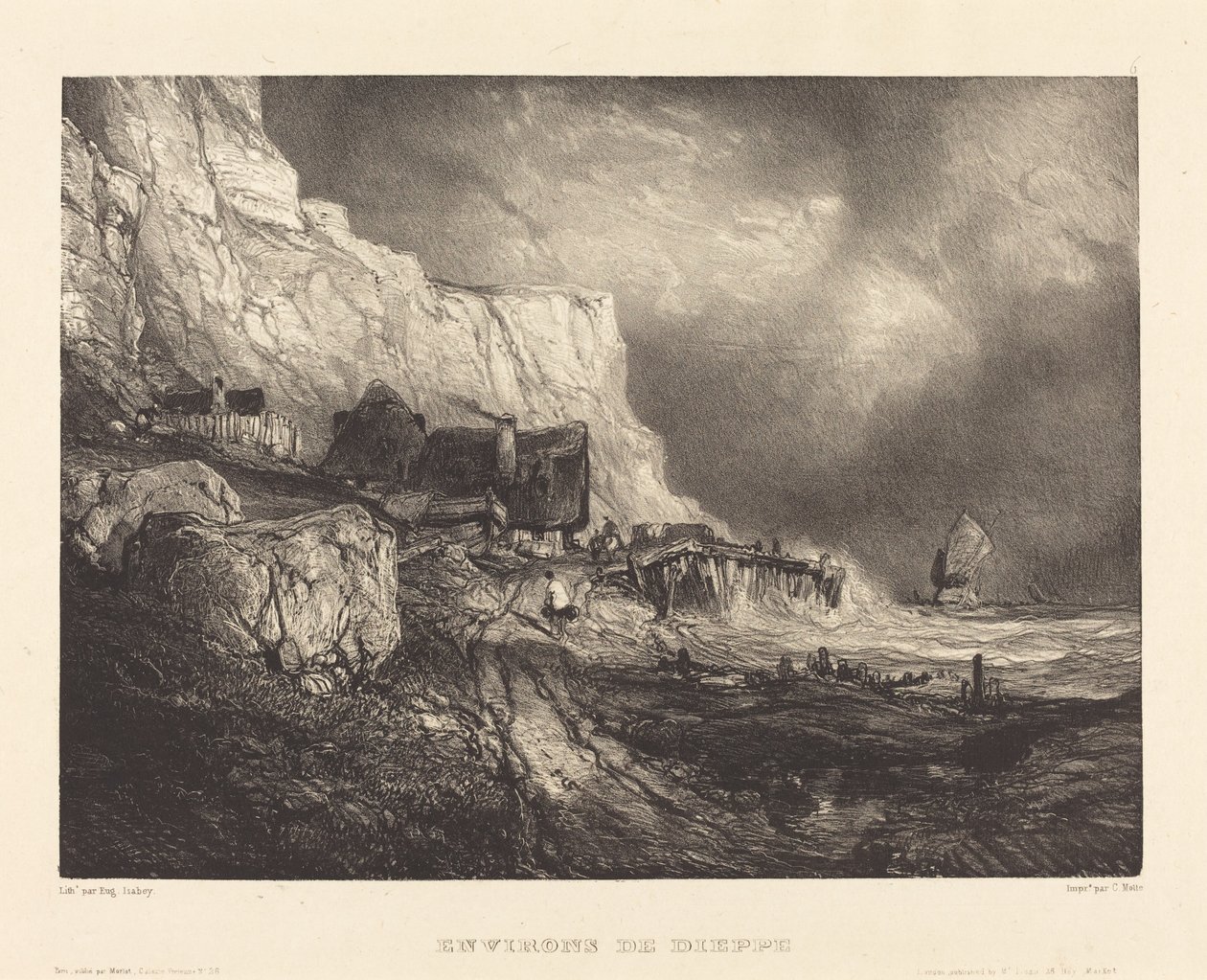 Omgeving van Dieppe door Eugene Isabey