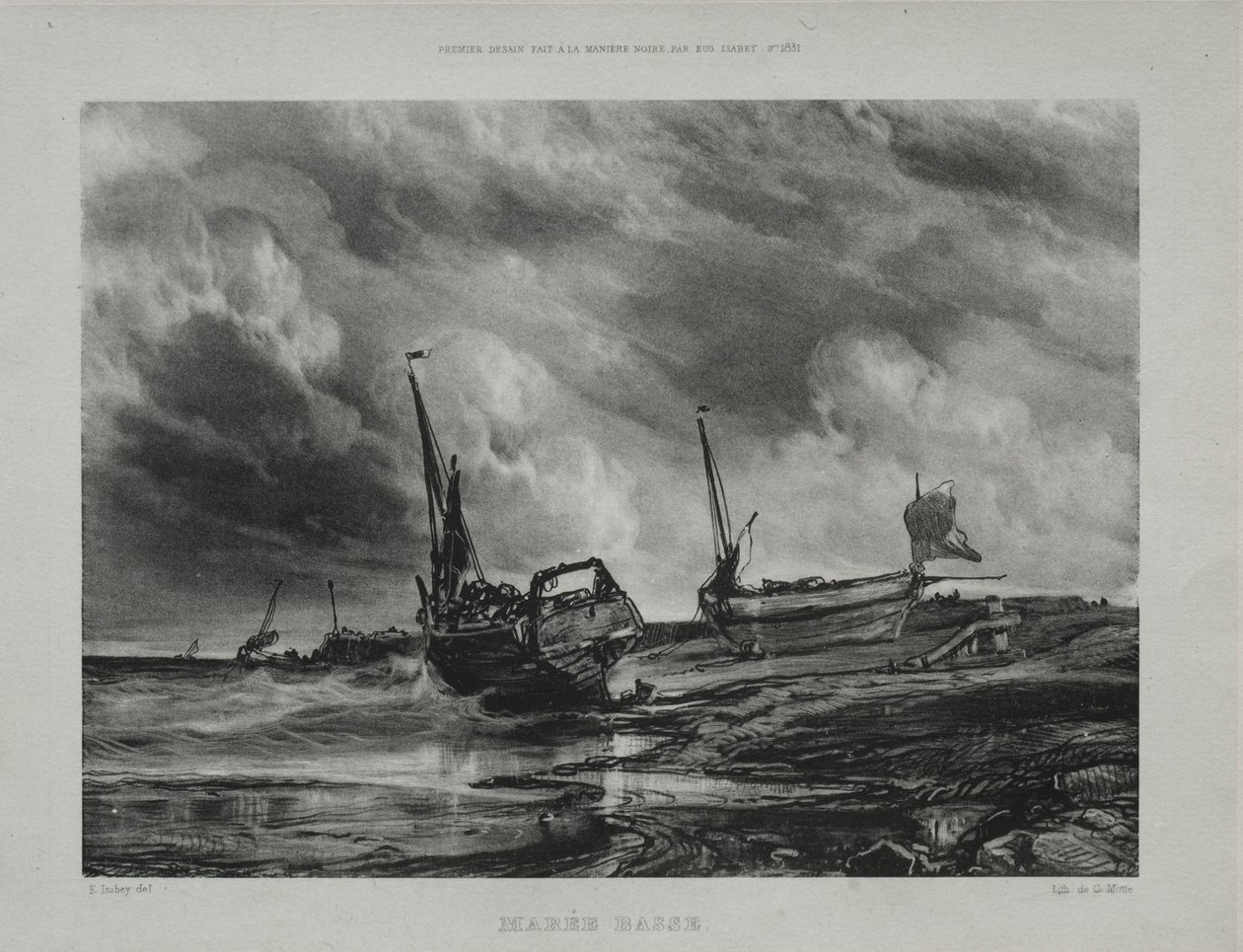 Laag tij, 1831 door Eugene Isabey