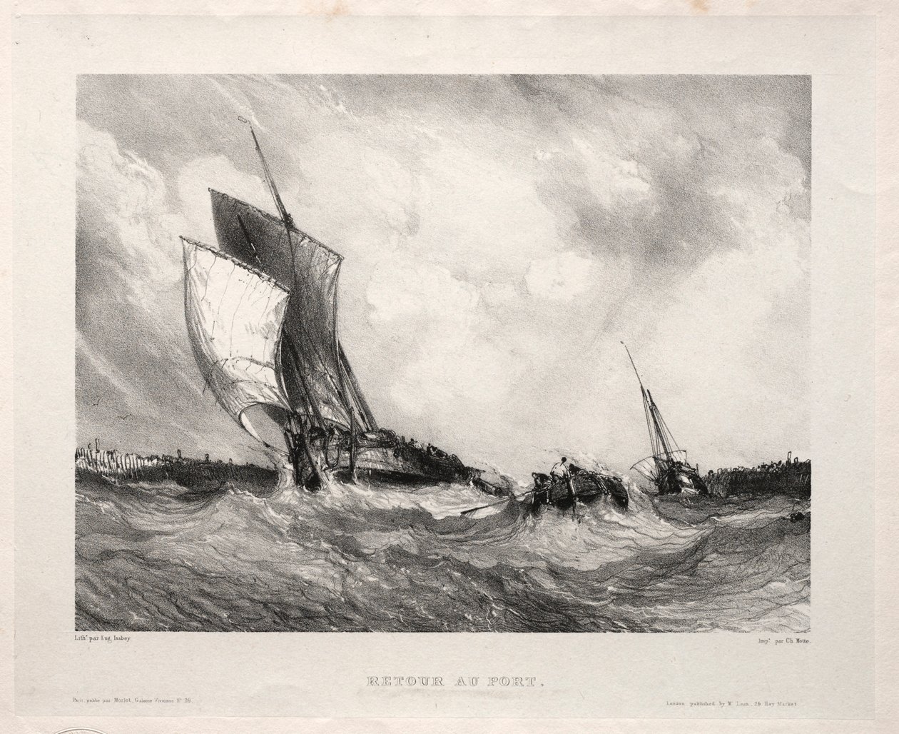 Zes marines: Retour au port, 1833 door Eugene Isabey