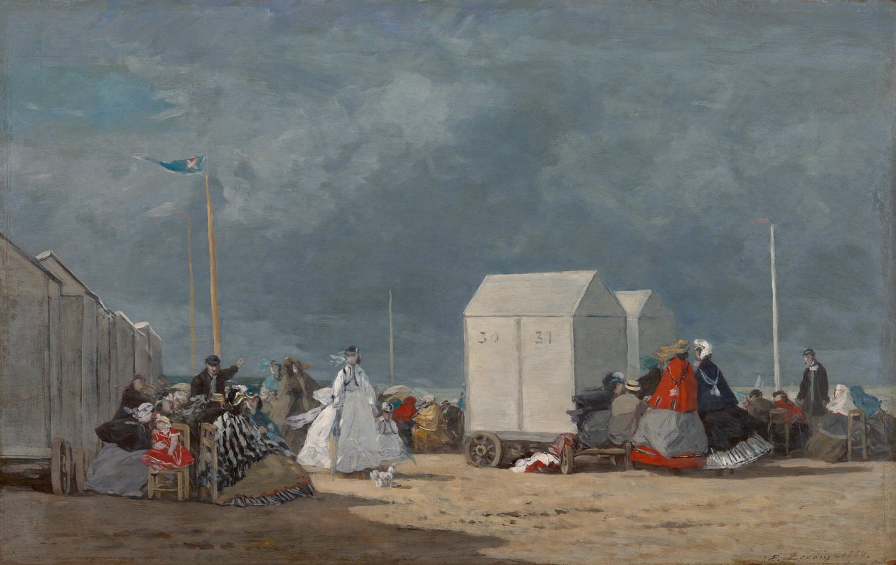 Naderende storm door Eugene Louis Boudin