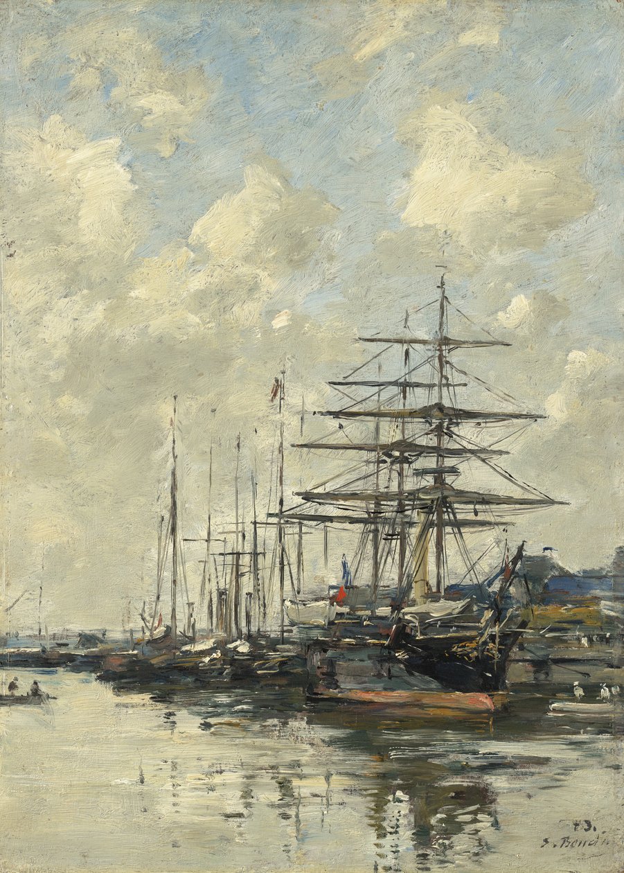 Deauville, het Bootbassin door Eugene Louis Boudin