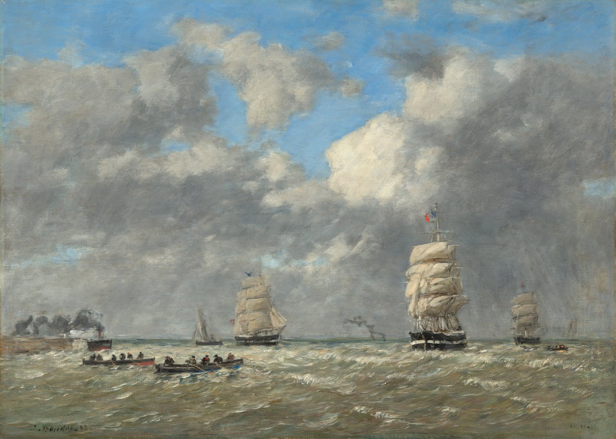 Le Havre, 1883 door Eugene Louis Boudin