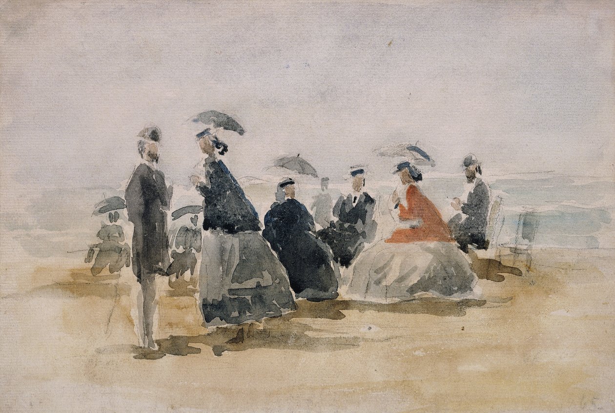 Les Crinolines door Eugene Louis Boudin