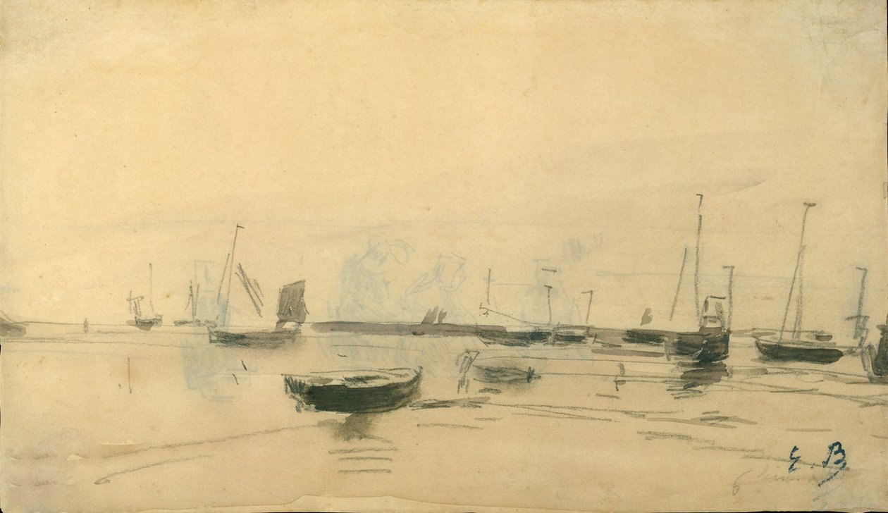 Mariene Scene, 1870-85 door Eugene Louis Boudin