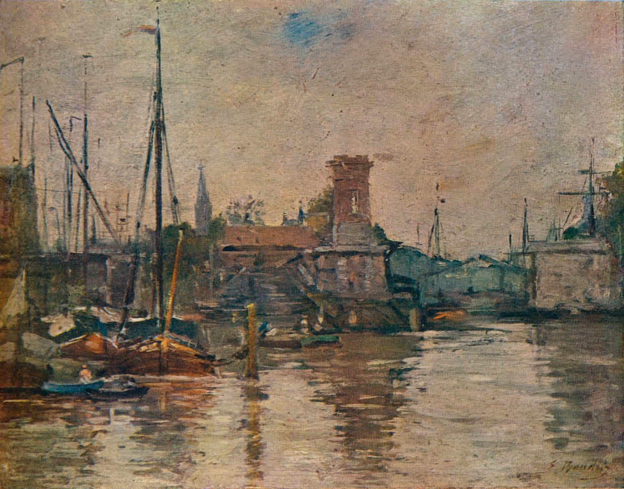 Scheepvaart, 19e eeuw door Eugene Louis Boudin
