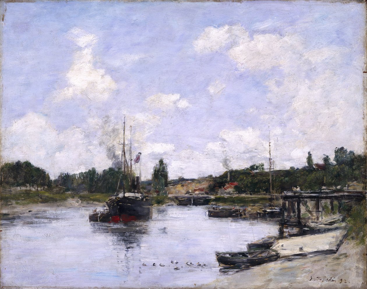 De Haven, Saint-Valery-sur-Somme door Eugene Louis Boudin
