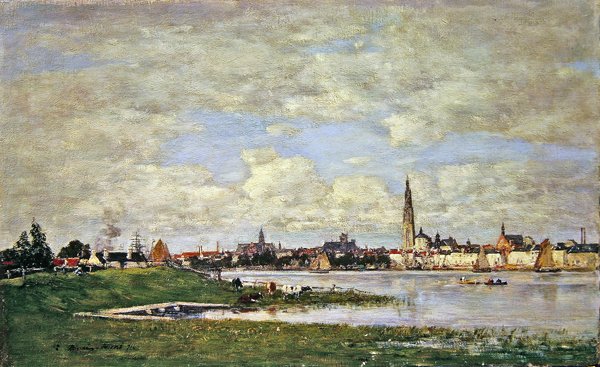 De Tete-de-Flandres in Antwerpen door Eugene Louis Boudin