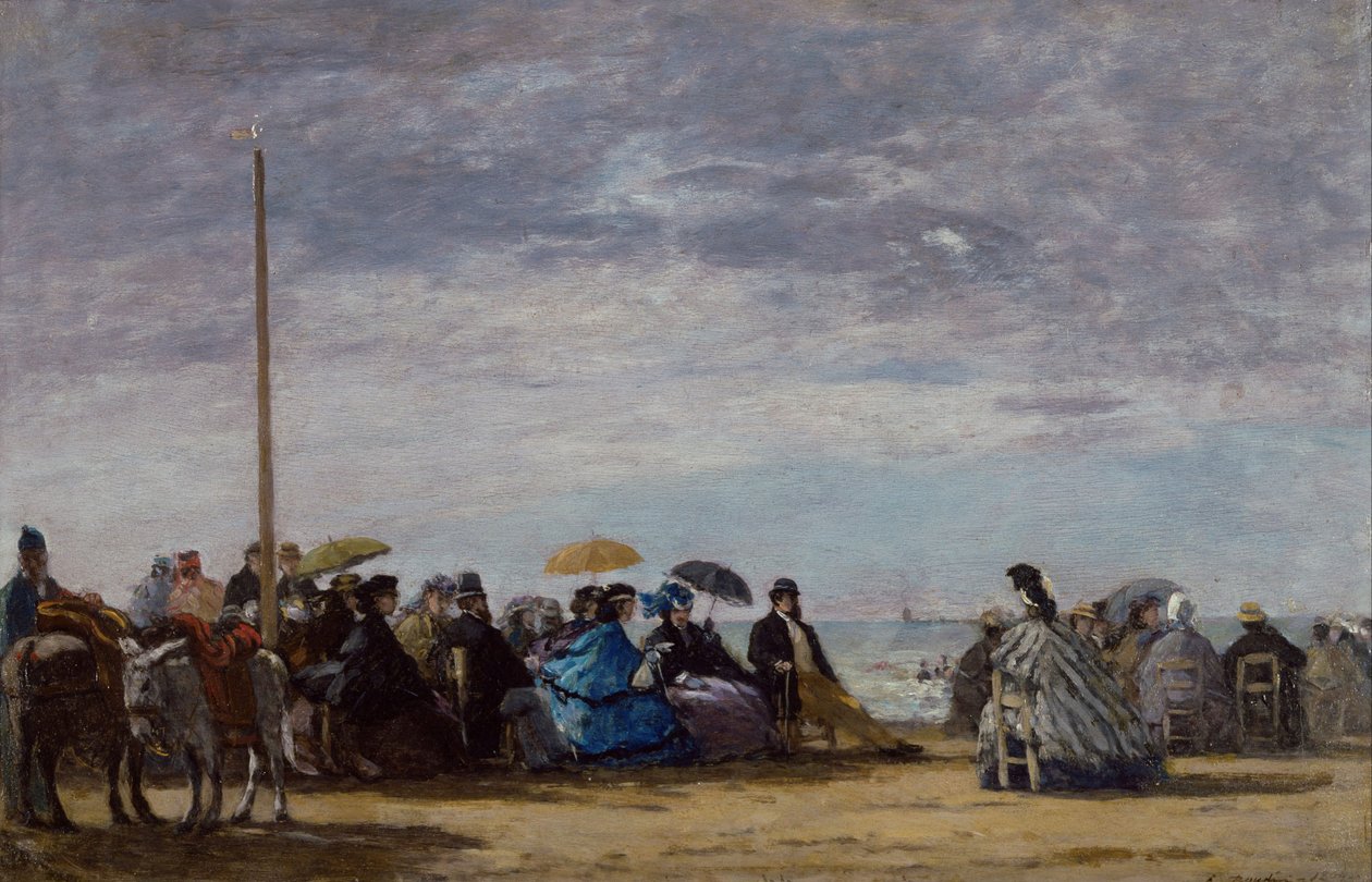 Het strand, 1864 door Eugene Louis Boudin